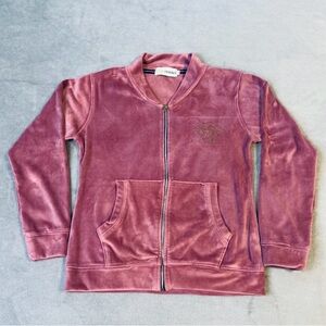 Versace Authentic velour zip up sweatshirt